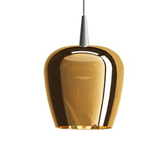 Zafferano Zafferano Lampada A Sospensione Bilia 230v Led 8w In Vetro Borosilicato Soffiato A Bocca, Finitura Alluminio E Bronzo, Diametro 18 Cm, Altezza 324 Cm