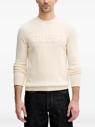 Guess Co Maglione con logo goffrato - Toni neutri