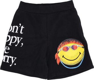Market Smiley Logo Sweatshorts Zwart - Heren - Korte Broeken - Zwart - XL - Katoen - Korte Broeken