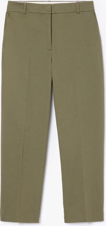 Lacoste Womens Tapered Chinos in Khaki Cotton - Size 10 UK