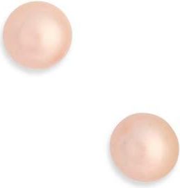 Kenneth Jay Lane Freshwater Pearl Stud Earrings in Pink Pearl at Nordstrom Rack