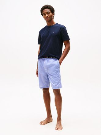 Tommy Hilfiger Mens T-Shirt & Woven Short Sleep Set - Navy - XL