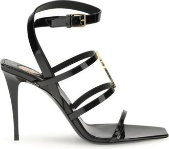 Saint Laurent High Heel Sandals, female, Black, Size: 6 1/2 US Cassandra Multi-Strap Sandals
