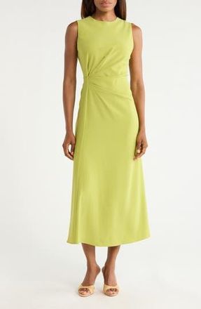 West K Side Ruched Sleeveless Dress in Sage at Nordstrom Rack, Size X-Small