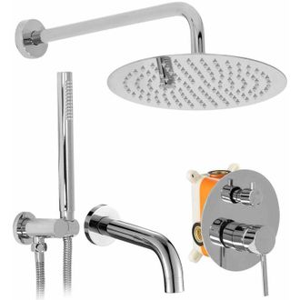 Rea Rea - Conjunto De Ducha Empotrado Lungo Cromo + Box