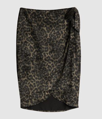 Jeanne Vouland Jupe Ramia Imprim&eacute;e Leopard Nou&eacute;e C&ocirc;t&eacute;