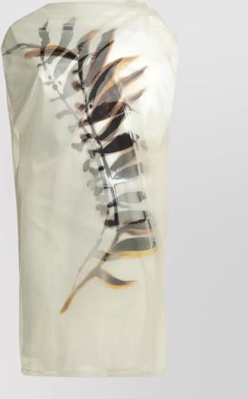 Sportmax short dress asymmetric sheer overlay print