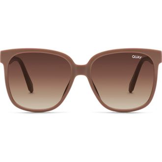 Quay Wide Awake 59mm Square Sunglasses in Oat/Brown at Nordstrom Rack