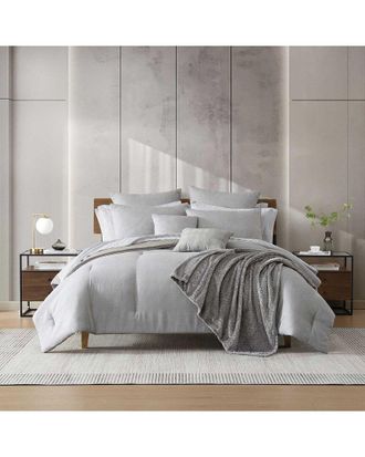Kenneth Cole Abstract Text Jacquard Comforter Bonus Set