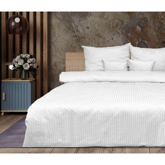 OEM Ropa De Cama Damasco Blanco Rayas 1cm 160x200+2x70x80 Matex