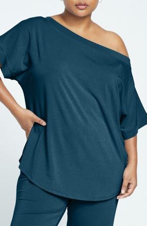 Universal Standard Ultimates Dolci One-Shoulder Top in Deep Sea at Nordstrom, Size 2Xl