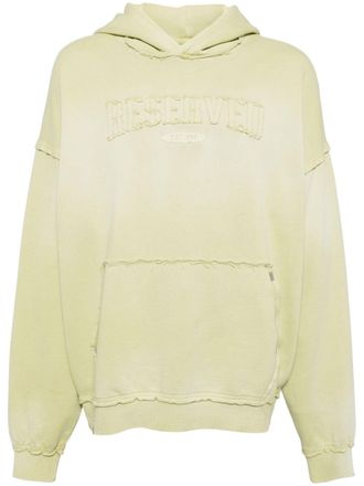 Izzue slogan-patched hoodie - Green