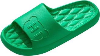 Generic Women Fashionable Pattern Summer Indoor Outdoor Cartoon Cute Printing Comfortable Soft Soled Flat Light Slippers (Green, 4)