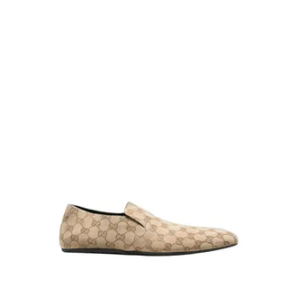 Gucci Schoenen, Heren, Beige, 41 EU, Square Toe Slip-On