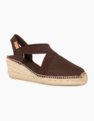 Toni Pons Womens Ter Womens Wedge Heeled Espadrilles - Brown - Size: 5