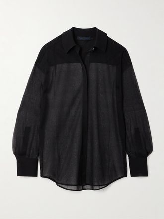 Proenza Schouler Blusa In Organza Di Seta Smithson - Nero