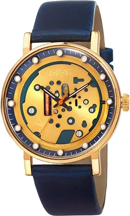 Akribos XXIV August Steiner Mens Genuine Leather Watch
