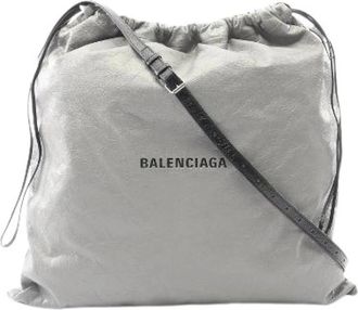 Balenciaga Pre-owned Leather Schoudertas - Heren - Vintage Tas - Grijs - ONE Size - Leer - Vintage