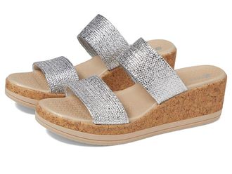 Life Stride Resort Slide Sandals Womens Shoes Silver : 9 M (B), Synthetic