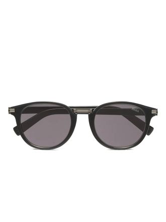 Ermenegildo Zegna round-frame sunglasses - men - Acetate/Titanium - One Size - Grey