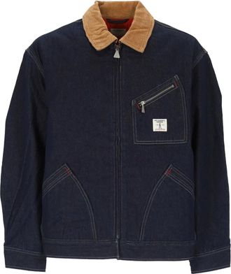 Roy Rogers corduroy-collar denim jacket - Blue