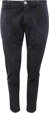 Mason's 9Pn 2A4973 Milano Fluwelen Broek - Heren - Chinos - Blauw - XL - Katoen - Broeken