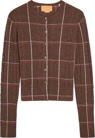 Guest In Residence Cardigan Jane a quadri - Marrone