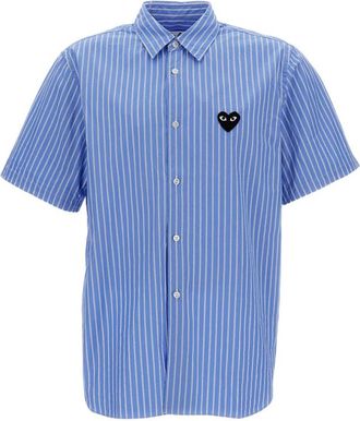 Comme Des Gar&ccedil;ons Blue Regular Stripes Shirt