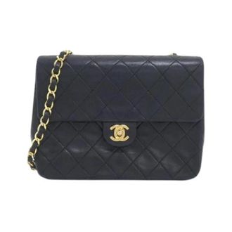 Chanel Pre-owned Vintage Schoudertas - Dames - Pre-owned - Zwart - Maat: ONE Size Leer
