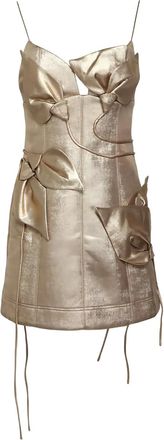 Acler Hillsome bow-embellished mini dress - Oro