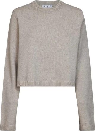 Alaia Cashmere Jumper - Dames - Cashmere truien - Beige - M - Kasjmier - Truien & Vesten