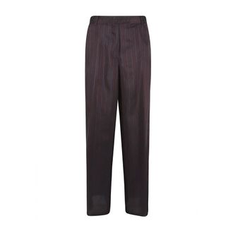 Dries Van Noten Straight Trousers, female, Brown, Size: 3XS Penn Wide Leg Pants