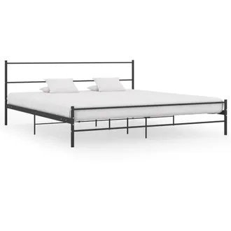 vidaXL Estructura De Cama Sin Colch&oacute;n Metal Negro 180x200 Cm Vidaxl