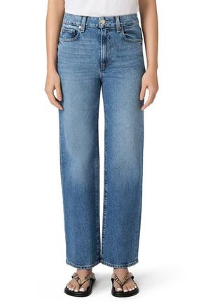 Paige Stevie High Waist Straight Leg Jeans in Keystone at Nordstrom, Size 33P