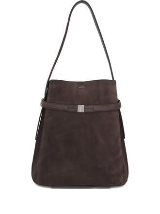 Toteme suede-leather shoulder bag - Brown