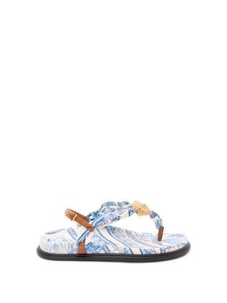 サンダル VERSACE Men Sandals 78YA3SQ3 ZSC22288 BLUE VERSACE MEDUSA HEAD POOL BEACH SLIDES SANDALS FLIP FLOPS