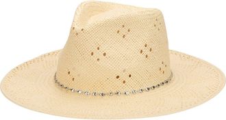 San Diego Hat Company Daze Heart Pattern Straw Fedora in Natural at Nordstrom
