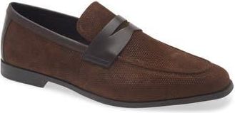 Steve Madden Pomona Penny Loafer in Dark Brown Suede at Nordstrom Rack, Size 10.5