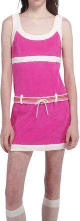 Anna Sui Cabana Terry Belted Dress in Fuchsia Pink at Nordstrom, Size 2