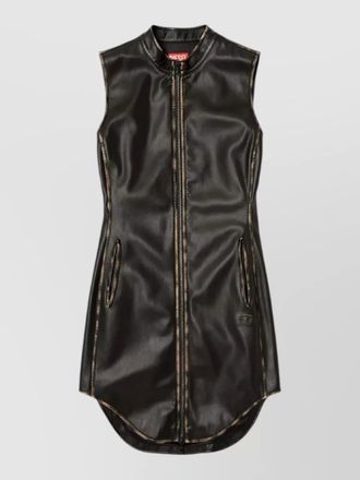 Diesel eneas dress curved hem high neckline