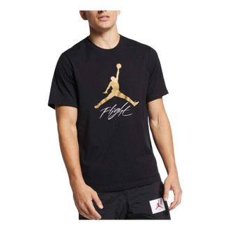 Nike Jordan Air Jordan Jumpman Flight Graphic T-Shirt Asia Sizing Black Gold AO0665-011