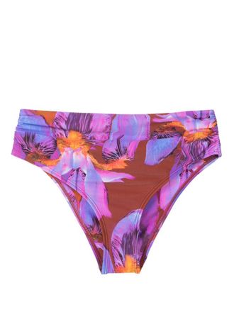 Lenny Niemeyer floral-print bikini briefs - Purple