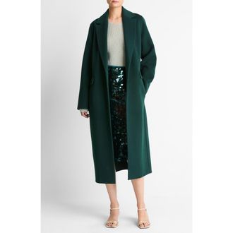 Vince Classic Wool Blend Coat in 377Jun-Juniper at Nordstrom, Size X-Small