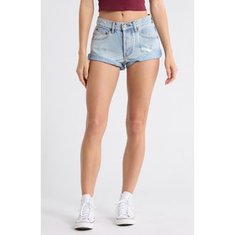 Billabong Get Low Denim Shorts in Light Wash Destroy at Nordstrom, Size 28
