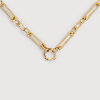 Monica Vinader Gold MV Alta Duo Charm Necklace