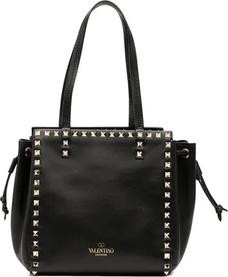 Valentino Gegarandeerd leren Rockstud trekkoord tas