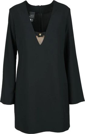 Access Fashion Fluid Drape Black Dress