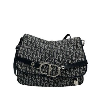 Dior Pre-owned Vintage cd flap messenger bag - Dames - Pre-owned - Blauw - Maat: ONE Size Leer