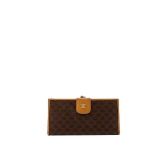 Celine Pre-owned Wallets, female, Brown, Size: ONE SIZE Pre-owned Long Wallet Macadam
