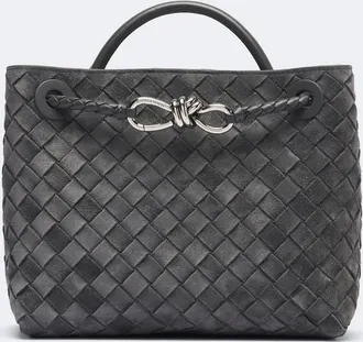 Bottega Veneta Andiamo Small suede top-handle bag